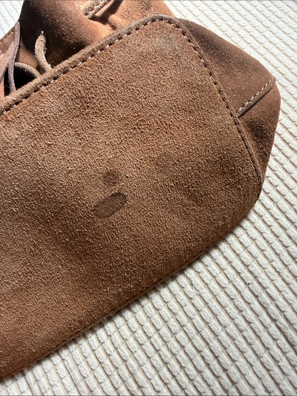 J. Crew 100% leather women’s Brown Suede Drawstring Crossbody Bag with Tassel
